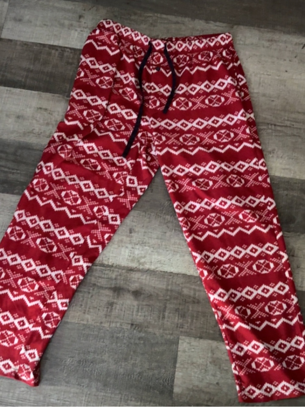 Stafford Red & White Fair Isle Pajama Bottoms